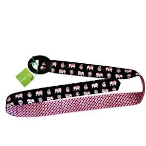 NWT Vera Bradley Reversible Pink Elephant Belt Preppy Boho Cotton